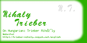 mihaly trieber business card